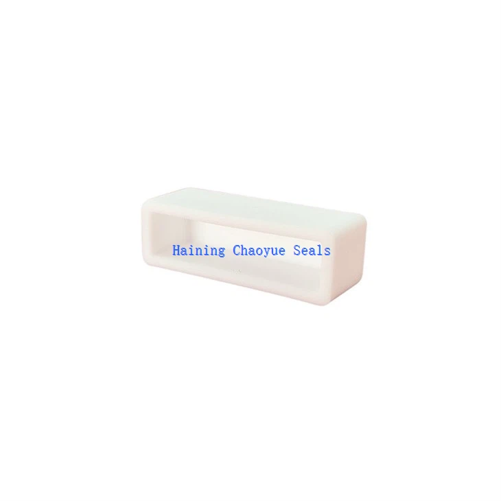 rectangular silicone protective end cap white